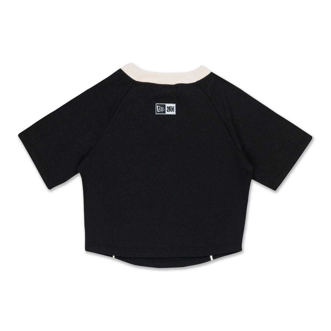 Women New Era Black Slim Fit Soccer Jersey