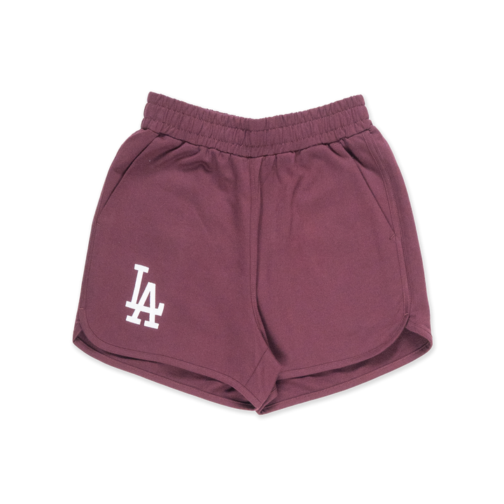 Women Los Angeles Dodgers Color Era Maroon Knit Shorts