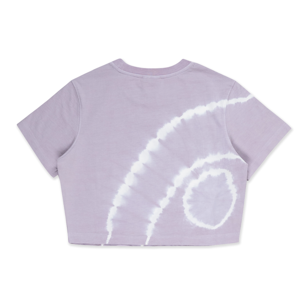 Women New Era Basic Tie Dyed Soft Lavender Crop Tee
