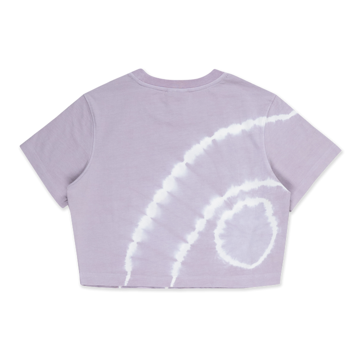 Women New Era Basic Tie Dyed Soft Lavender Crop Tee