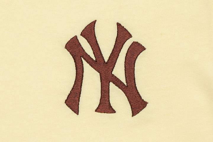 Women New York Yankees Color Era Powder Yellow Crop Tee