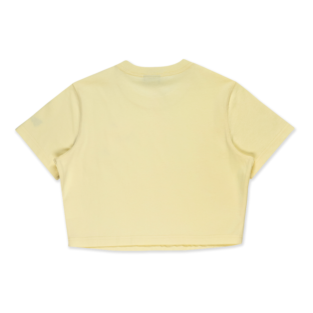 Women New York Yankees Color Era Powder Yellow Crop Tee