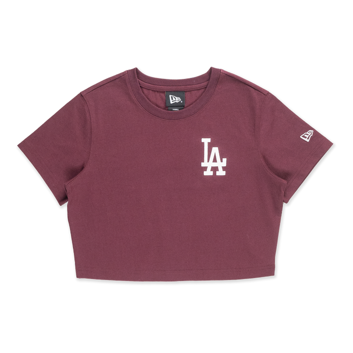 Women Los Angeles Dodgers Color Era Maroon Crop Tee