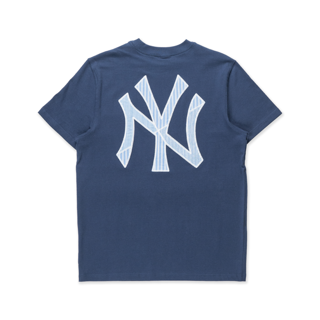 New York Yankees Patchwork Oceanside Blue Short Sleeve T-Shirt