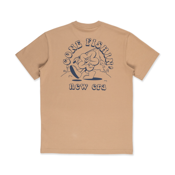 New Era Outdoor Fish Net Khaki Short Sleeve T-Shirt