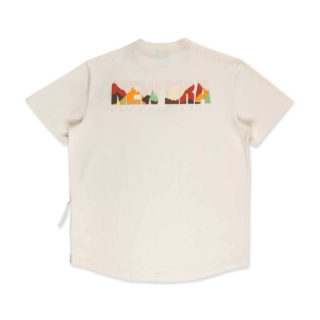 New Era Mountain Logo Chrome White Short Sleeve T-Shirt