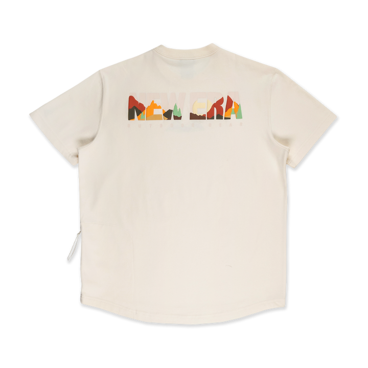 New Era Mountain Logo Chrome White Short Sleeve T-Shirt
