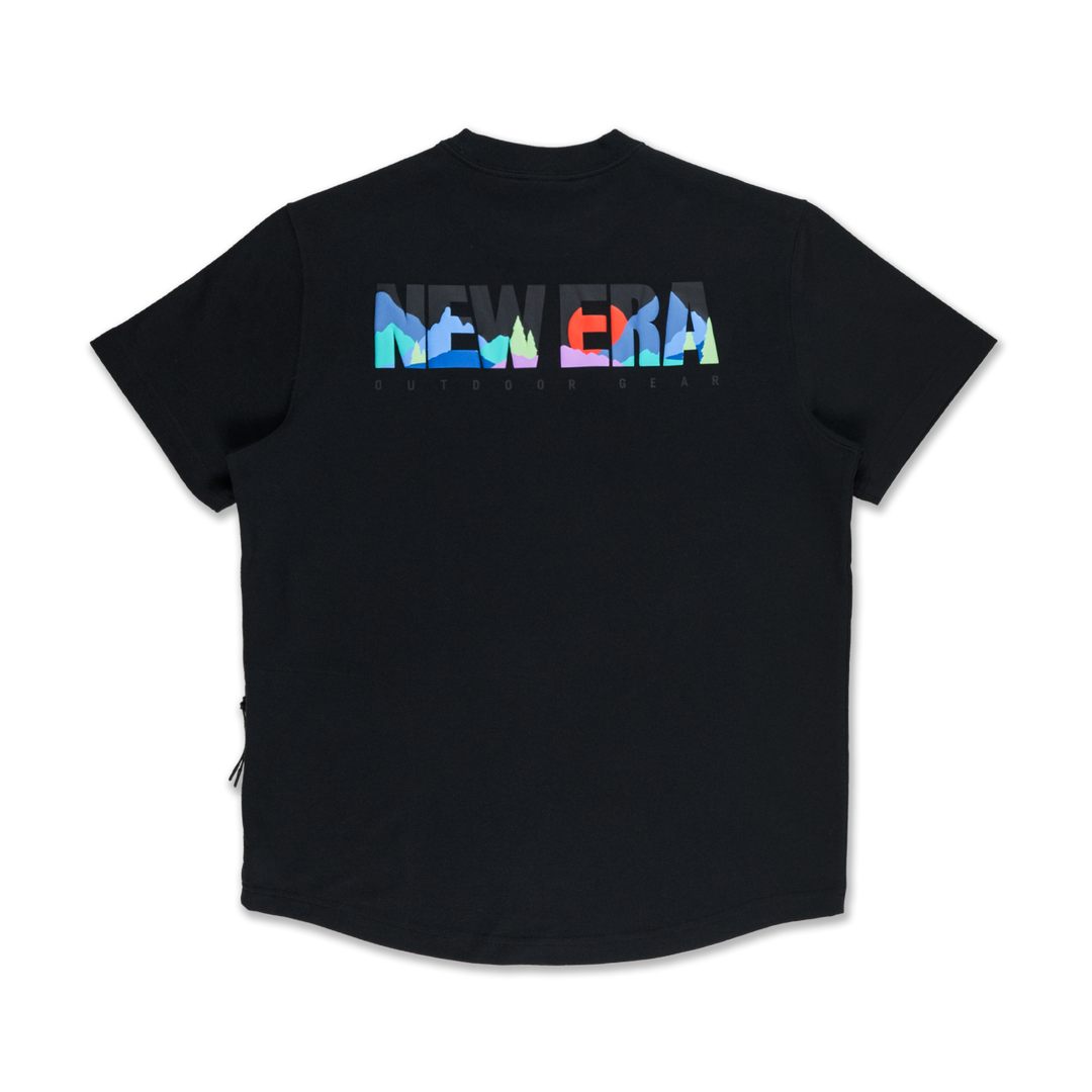 New Era Mountain Logo Black Short Sleeve T-Shirt
