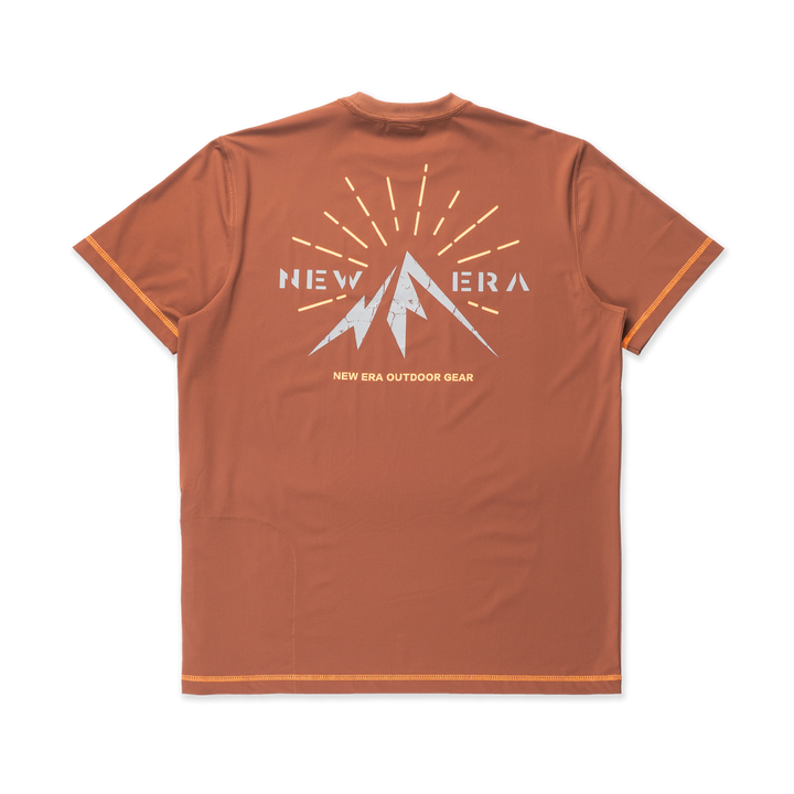 New Era Mountain Graphic Deep Auburn Brown Short Sleeve T-Shirt