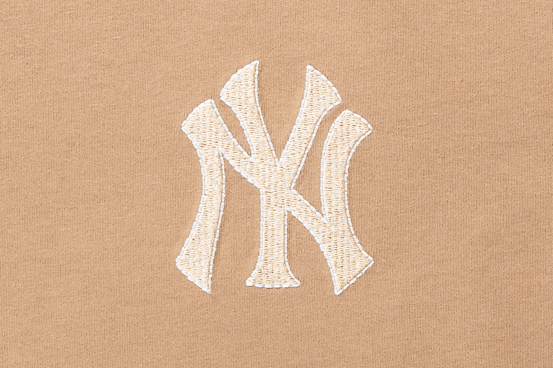 New York Yankees MLB Contrast Stitching Khaki Short Sleeve T-Shirt