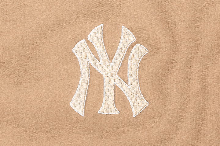 New York Yankees MLB Contrast Stitching Khaki Short Sleeve T-Shirt