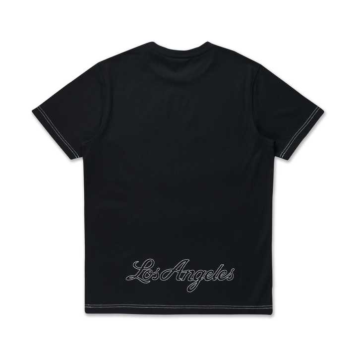 Los Angeles Dodgers MLB Contrast Stitching Black Short Sleeve T-Shirt