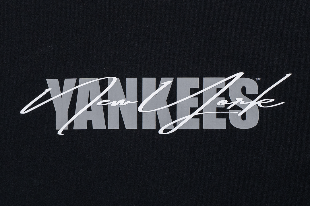 New York Yankees Mix League Script Black Short Sleeve T-Shirt