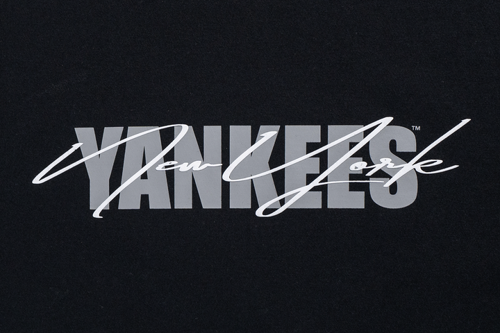 New York Yankees Mix League Script Black Short Sleeve T-Shirt
