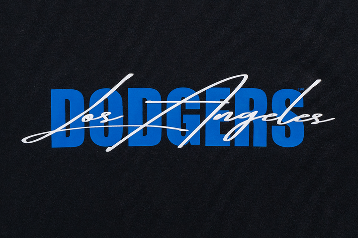 Los Angeles Dodgers Mix League Script Black Short Sleeve T-Shirt