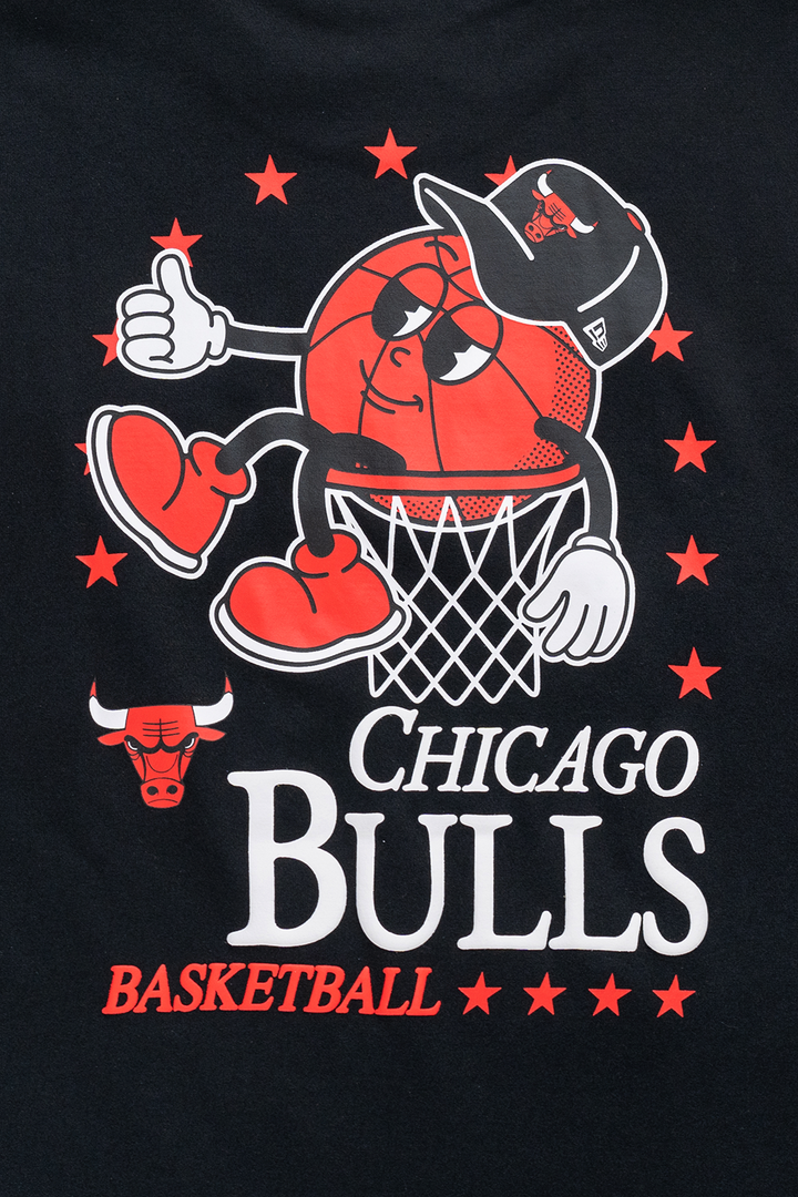 Chicago Bulls League Mix Cartoon Black Short Sleeve T-Shirt