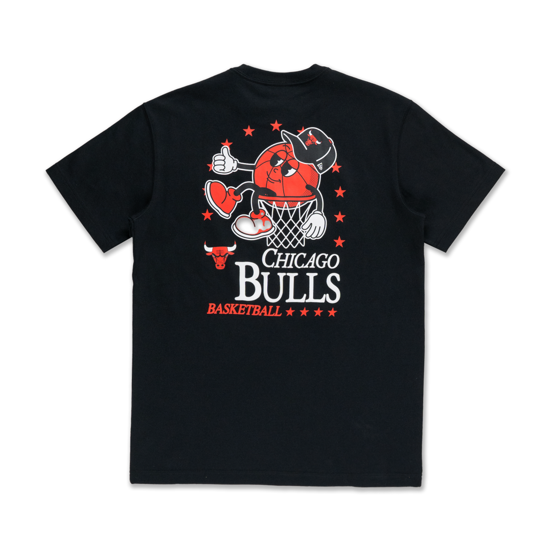 Chicago Bulls League Mix Cartoon Black Short Sleeve T-Shirt