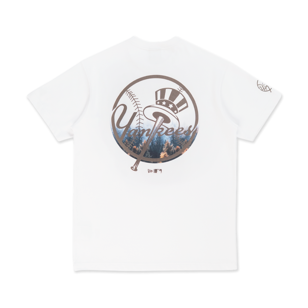 New York Yankees Forest White Short Sleeve T-Shirt