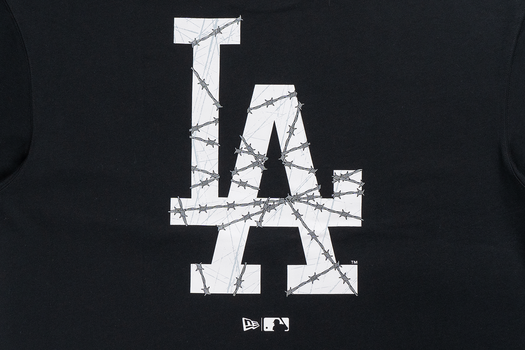 Los Angeles Dodgers Street Graphic Black Oversized Short Sleeve T-Shirt
