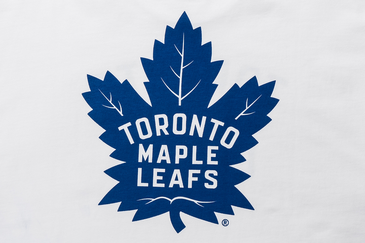 Toronto Maple Leafs NHL Team Logo Oversized White Short-Sleeve T-Shirt