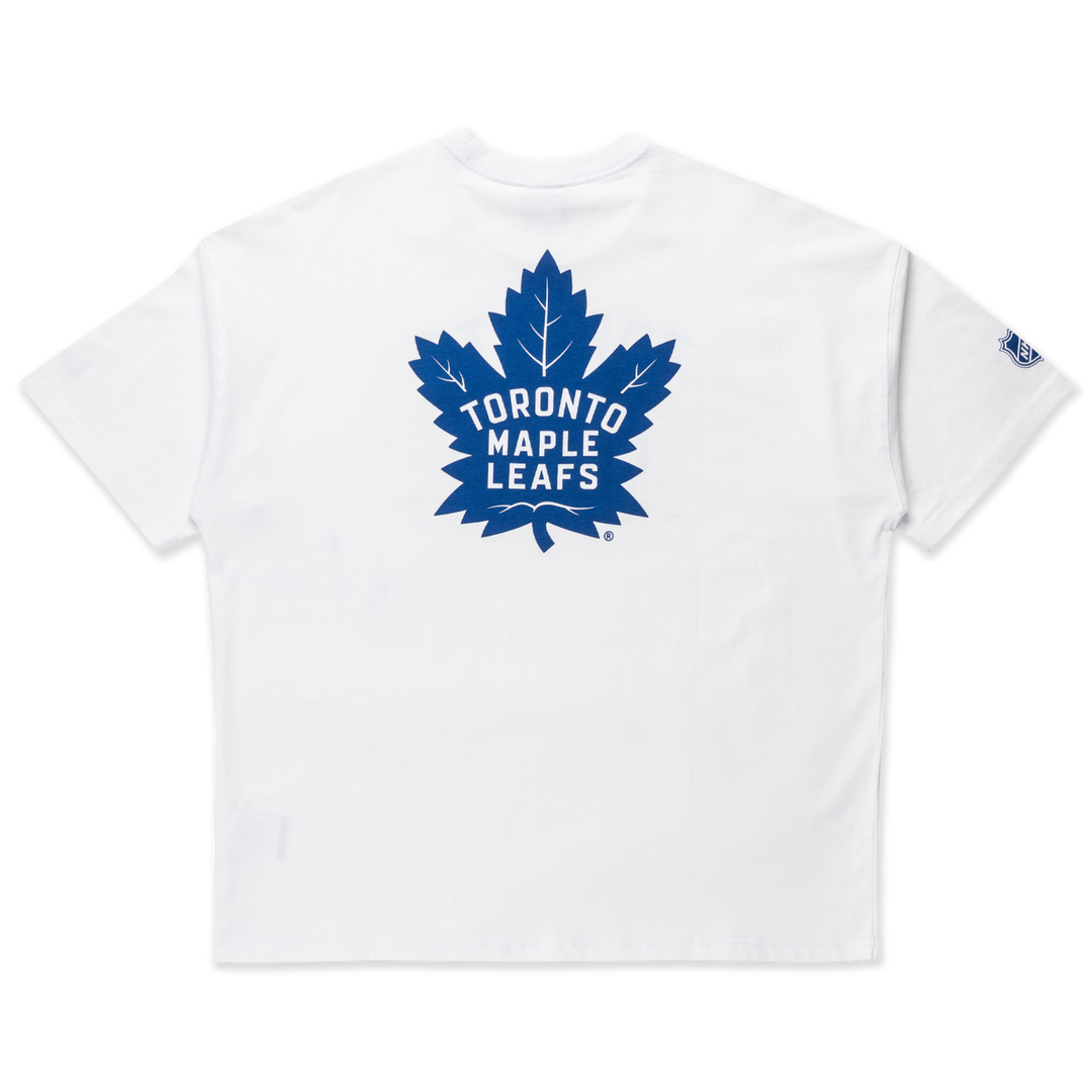 Toronto Maple Leafs NHL Team Logo Oversized White Short-Sleeve T-Shirt