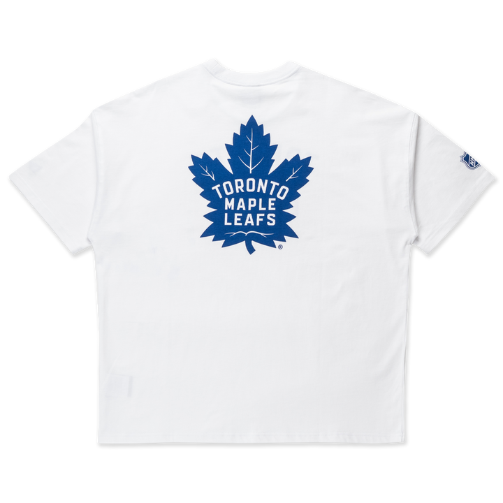 Toronto Maple Leafs NHL Team Logo Oversized White Short-Sleeve T-Shirt