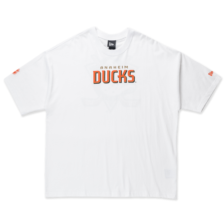 Anaheim Ducks NHL Team Logo Oversized White Short-Sleeve T-Shirt