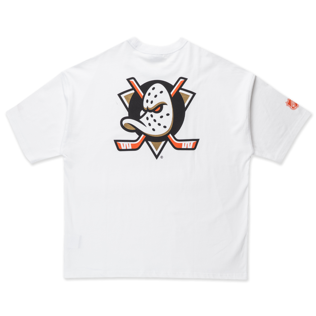 Anaheim Ducks NHL Team Logo Oversized White Short-Sleeve T-Shirt