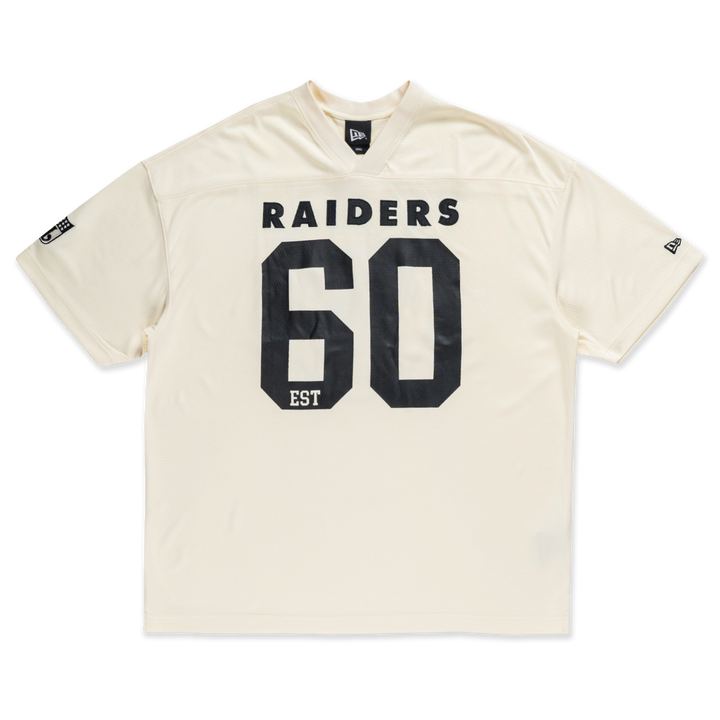 Oakland Raiders NFL Historic Chrome White Oversized Short Sleeve T-Shirt
