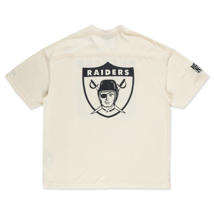Oakland Raiders NFL Historic Chrome White Oversized Short Sleeve T-Shirt