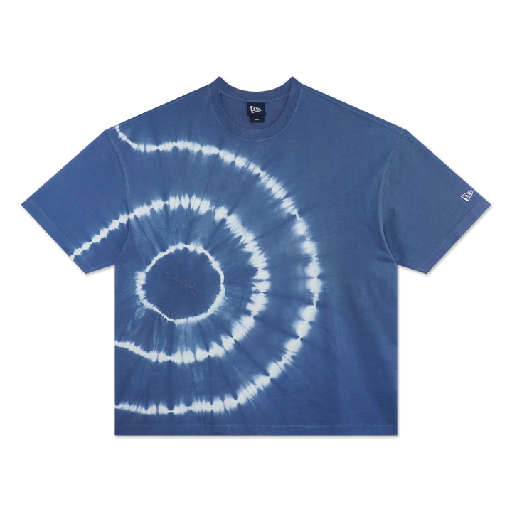 New Era Basic Tie Dyed Muted Indigo Oversized Short Sleeve T-Shirt
