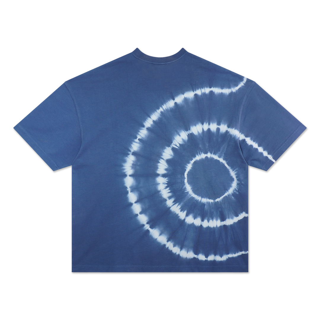 New Era Basic Tie Dyed Muted Indigo Oversized Short Sleeve T-Shirt