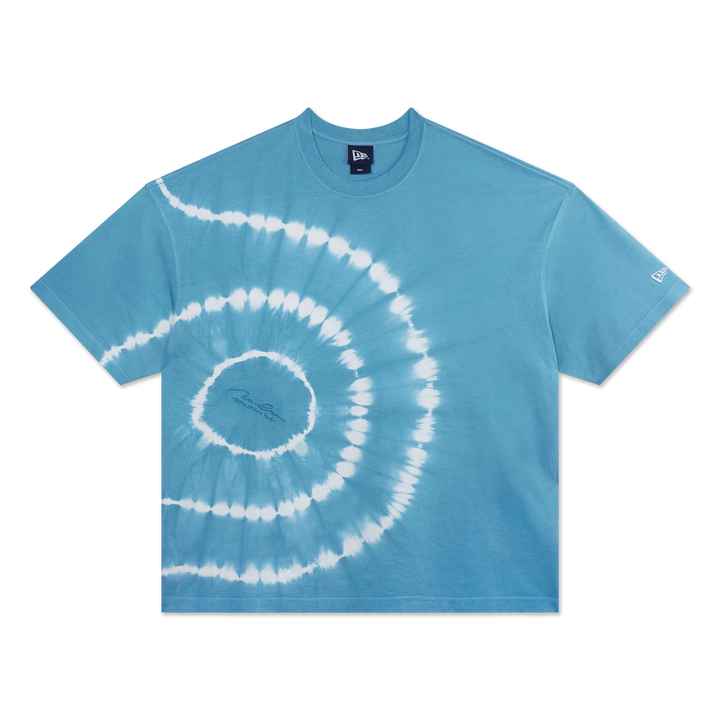 New Era Basic Tie Dyed Blue Foam Oversized Short Sleeve T-Shirt