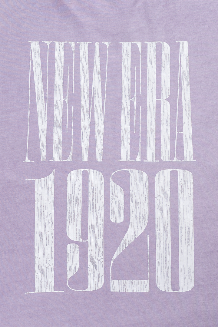 New Era 90S Vibe Washed Soft Lavender Oversized Short Sleeve T-Shirt