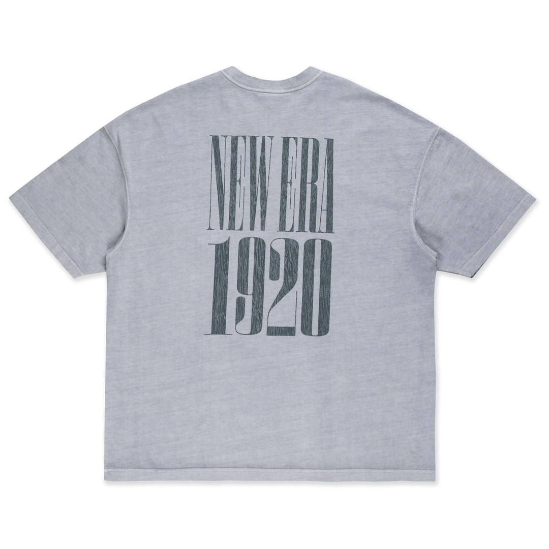 New Era 90S Vibe Washed Dolphin Gray Oversized Short Sleeve T-Shirt