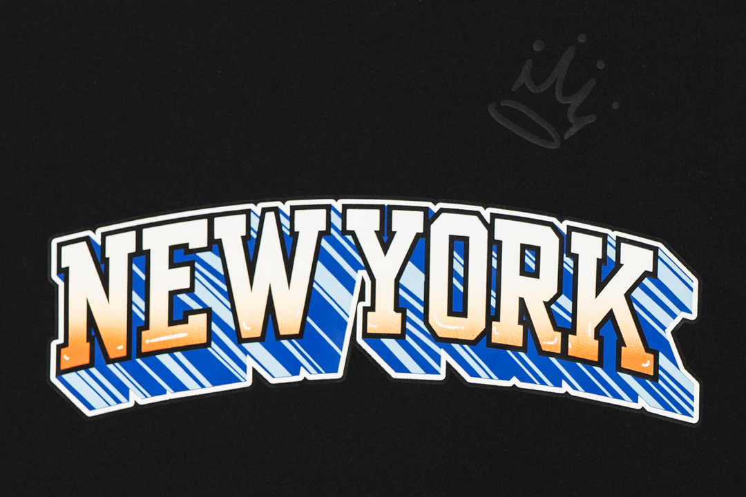 New York Knicks League Mix Black Oversized Short Sleeve T-Shirt