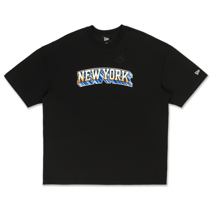 New York Knicks League Mix Black Oversized Short Sleeve T-Shirt