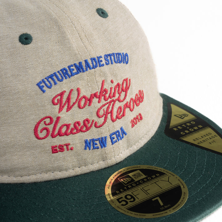 59FIFTY Retro Crown New Era x FTMD Stone Dark Green Fitted
