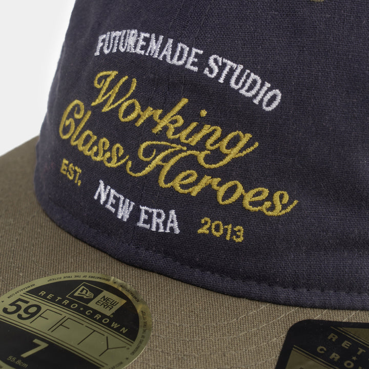 59FIFTY Retro Crown New Era x FTMD Dark Blue Khaki Fitted
