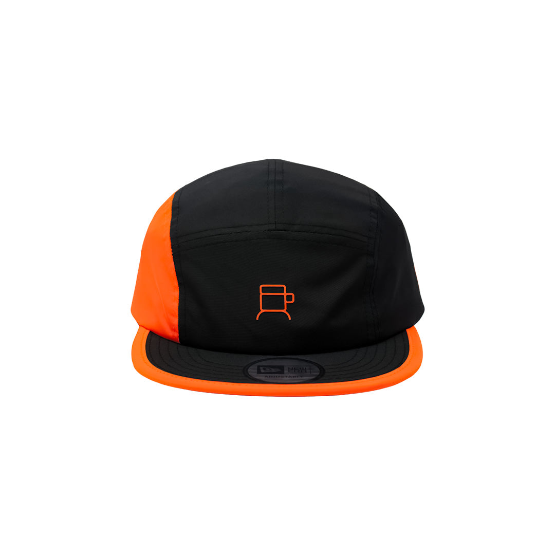 New Era X CoffeeboyClub Black Orange Adjustable Camper Cap
