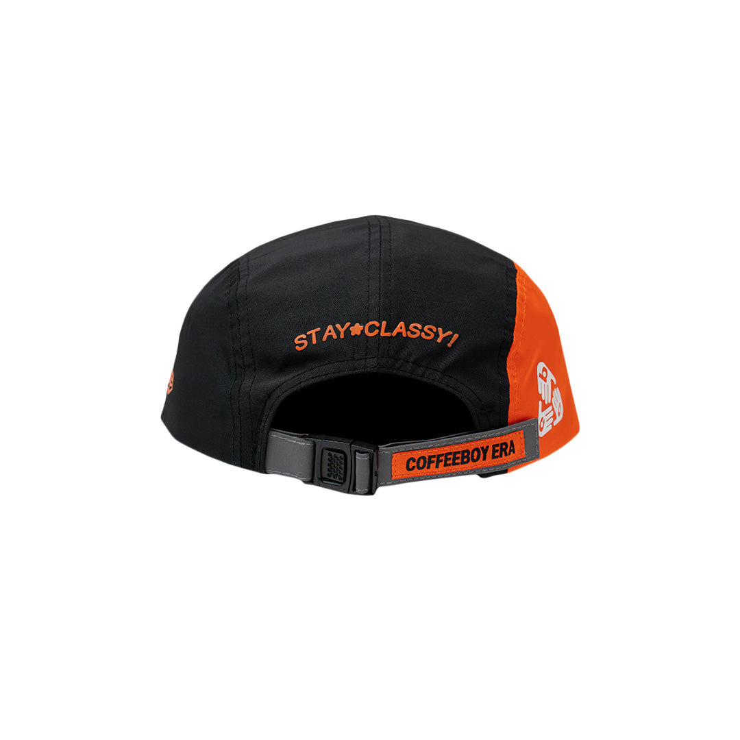 New Era X CoffeeboyClub Black Orange Adjustable Camper Cap