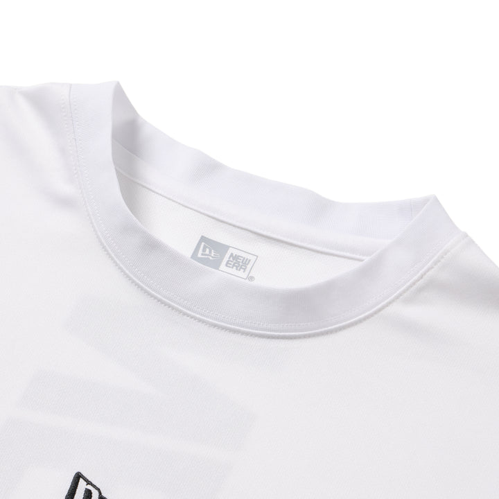New Era Vertical Logo White Long Sleeve Tech T-Shirt