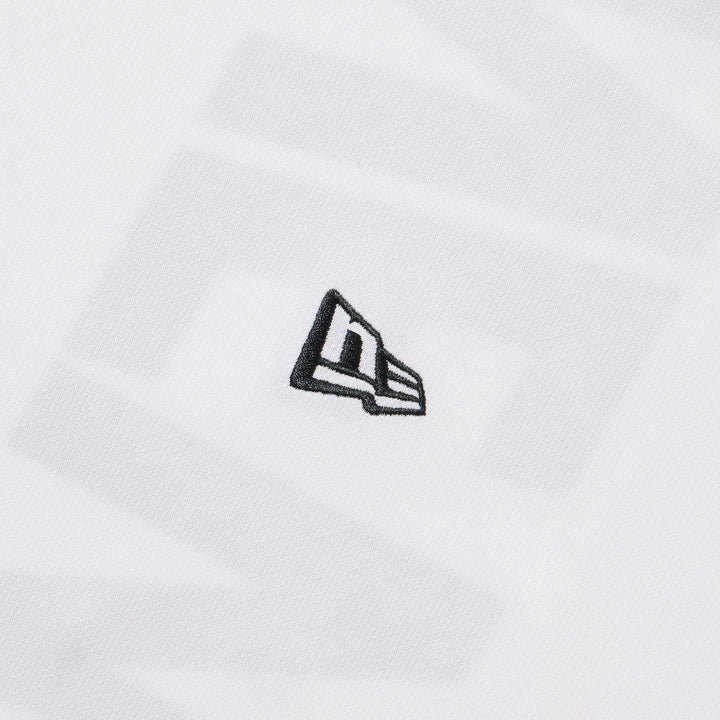 New Era Vertical Logo White Long Sleeve Tech T-Shirt