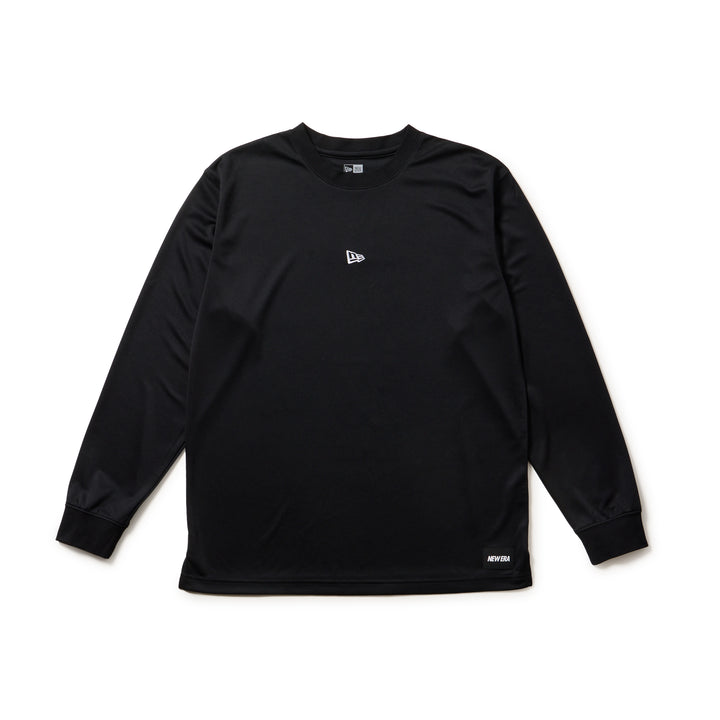 New Era Vertical Logo Black Long Sleeve Tech T-Shirt