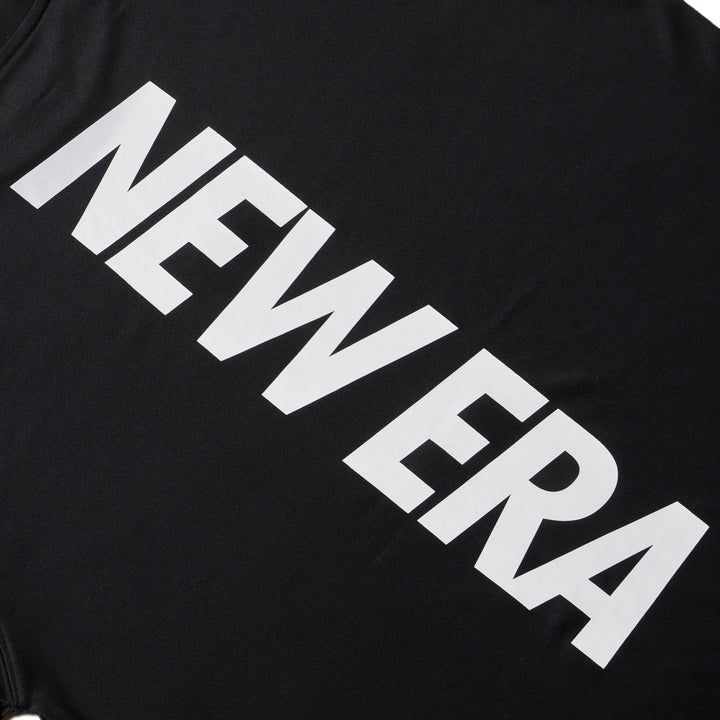New Era Vertical Logo Black Long Sleeve Tech T-Shirt
