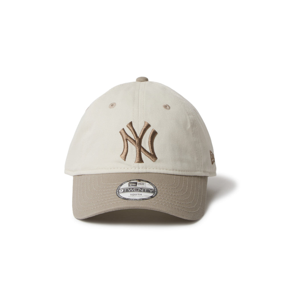 9TWENTY Kids New York Yankees MLB 2-Tone Ivory Pebble Visor