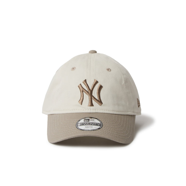 9TWENTY Kids New York Yankees MLB 2-Tone Ivory Pebble Visor