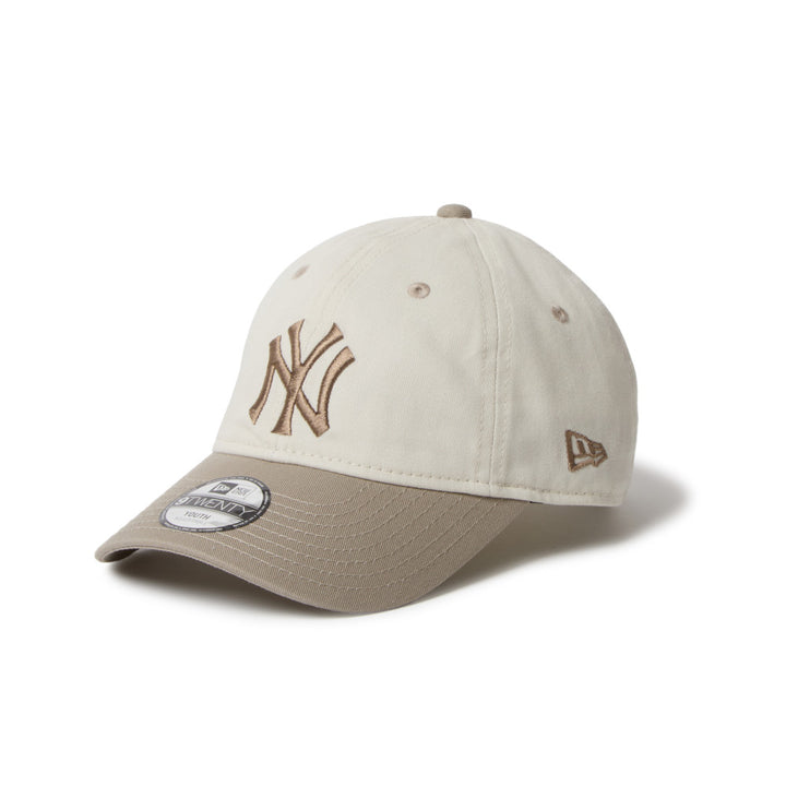 9TWENTY Kids New York Yankees MLB 2-Tone Ivory Pebble Visor