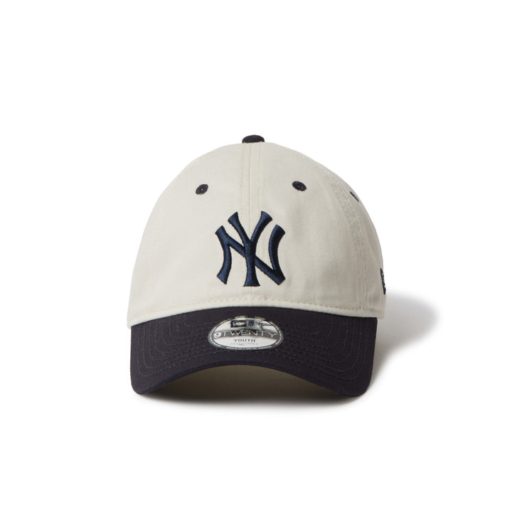 9TWENTY Kids New York Yankees MLB 2-Tone Ivory Navy Visor Adjustable