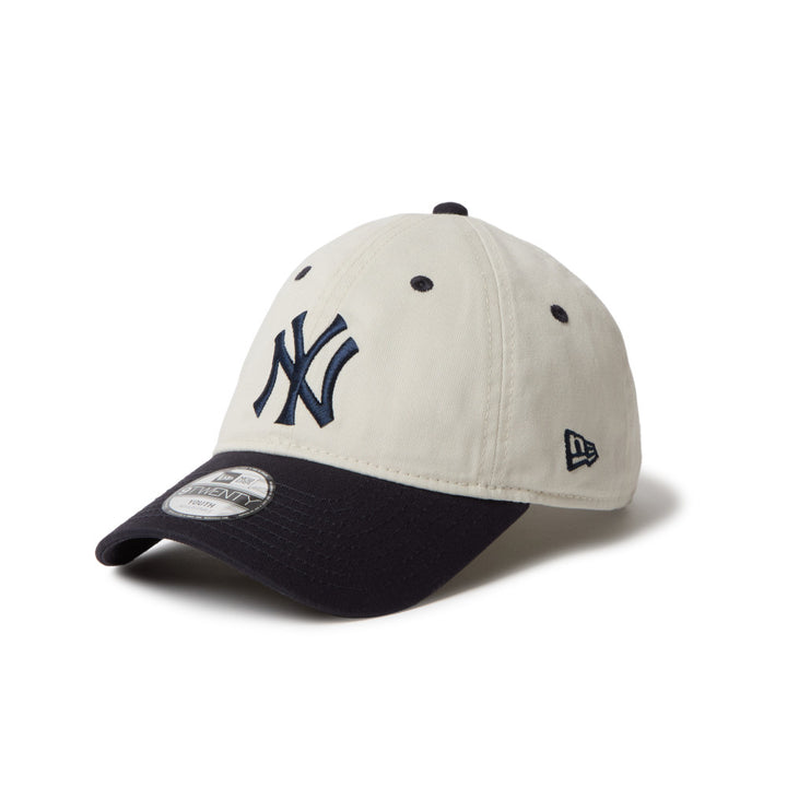 9TWENTY Kids New York Yankees MLB 2-Tone Ivory Navy Visor Adjustable